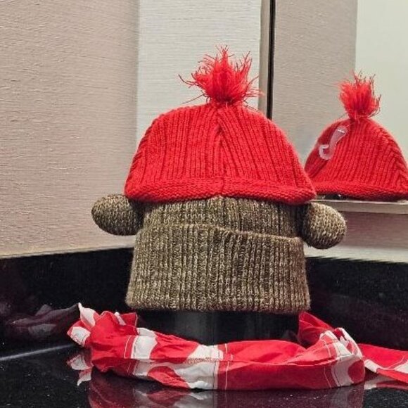 70s DELUX SOCK MONKEY PULL ON ADULT HAT - Picture 5 of 6